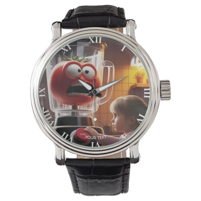 Fantasy Cute Girl Tomato Blender Armbandsur (Framsida)