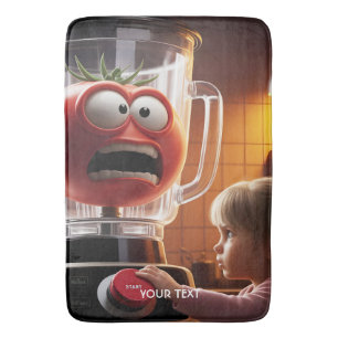 Fantasy Cute Girl Tomato Blender Badrumsmatta