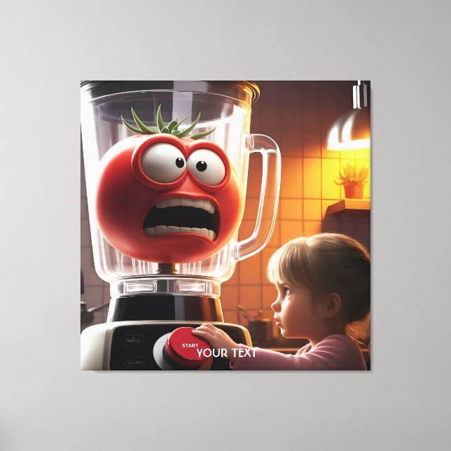 Fantasy Cute Girl Tomato Blender Canvastryck (Framsida)