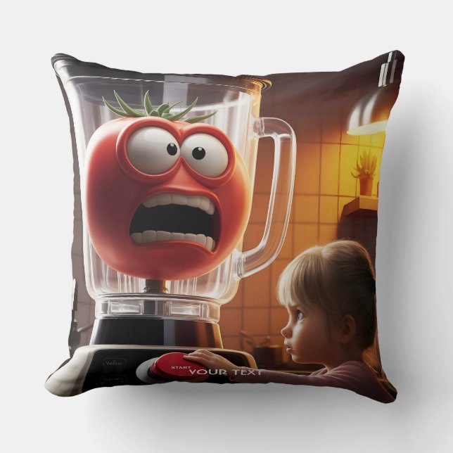 Fantasy Cute Girl Tomato Blender Kudde (Framsida)