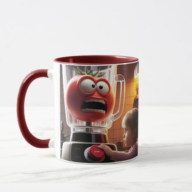 Fantasy Cute Girl Tomato Blender Mugg (Vänster)