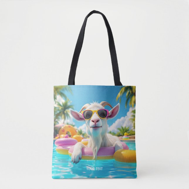 Fantasy Cute Goat Flyter Glass Tygkasse (Framsida)