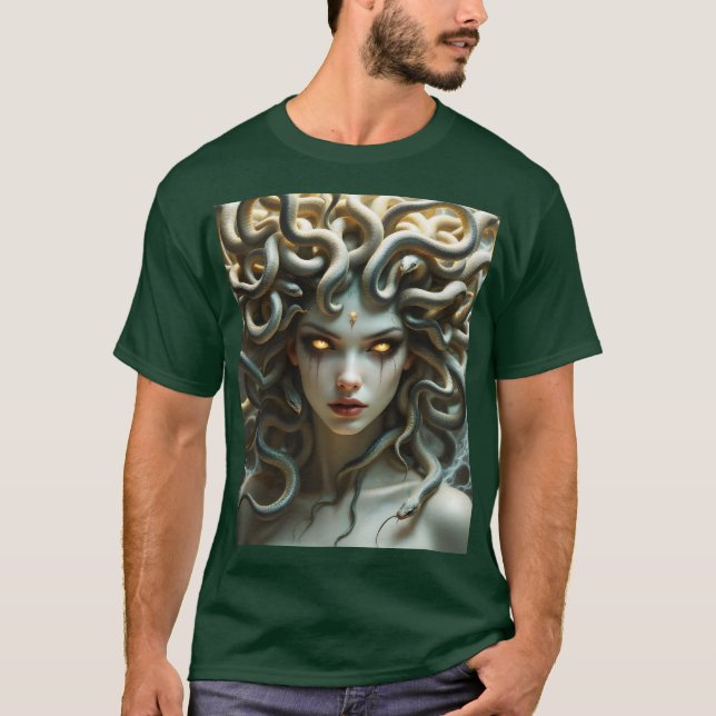 Fantasy Cute Gult Ögon Snakes T Shirt (Framsida)