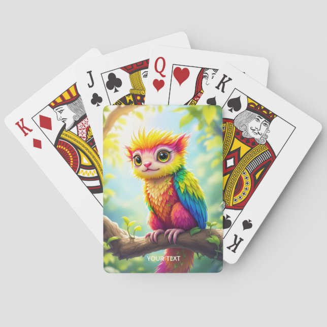 Fantasy Cute halv Ferret Hybrid Casinokort (Baksidan)