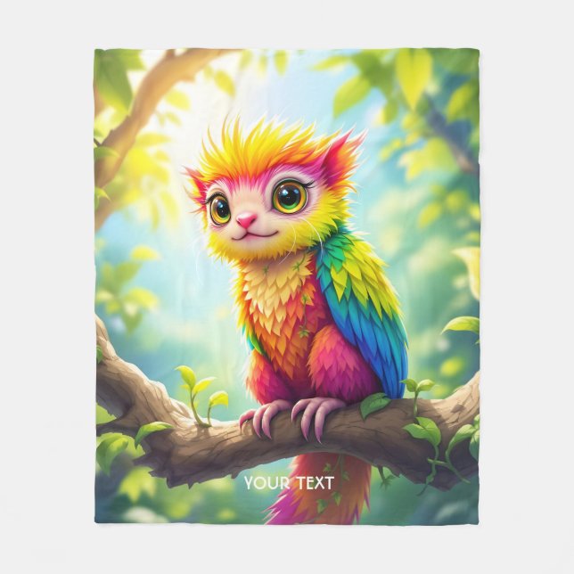 Fantasy Cute halv Ferret Hybrid Fleecefilt (Framsidan)