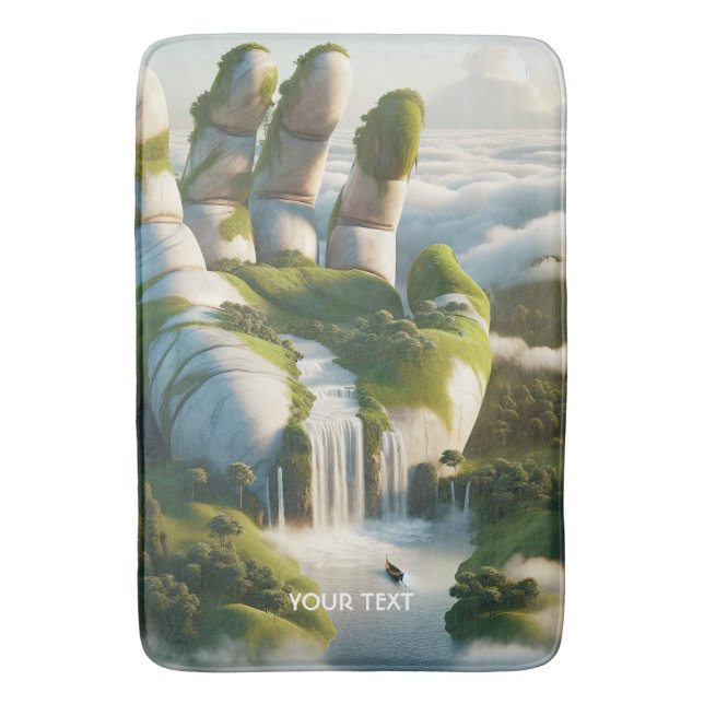 Fantasy Cute Hand Forest Clouds Badrumsmatta (Framsidan (Vertikal))