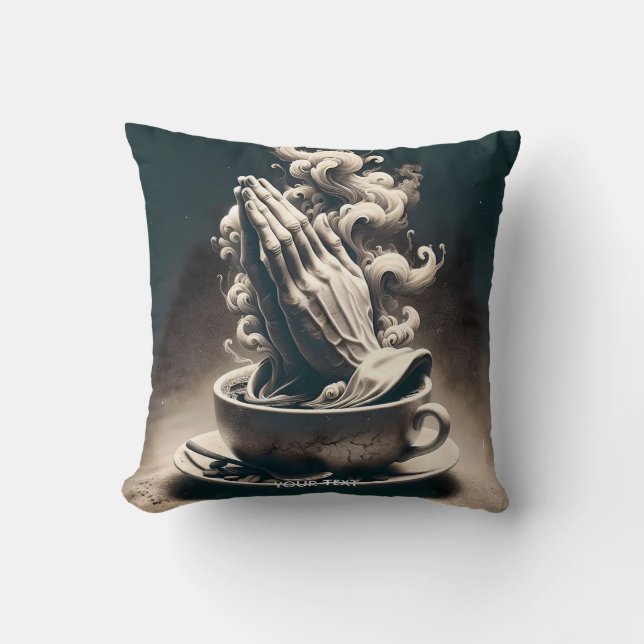 Fantasy Cute Händer Coffee Kopp Kudde (Framsida)