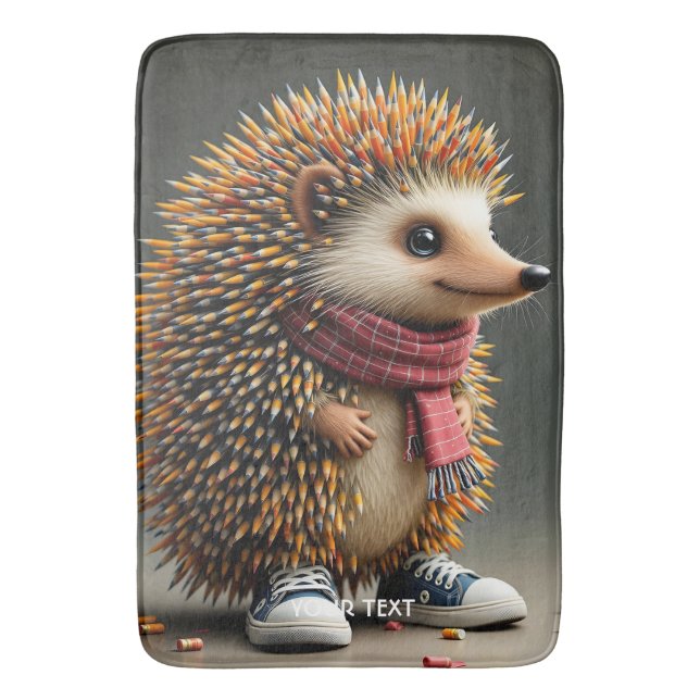 Fantasy Cute Hedgehog Vassa Nål Badrumsmatta (Framsidan (Vertikal))