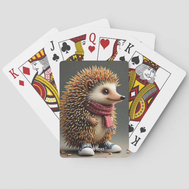 Fantasy Cute Hedgehog Vassa Nål Casinokort (Baksidan)