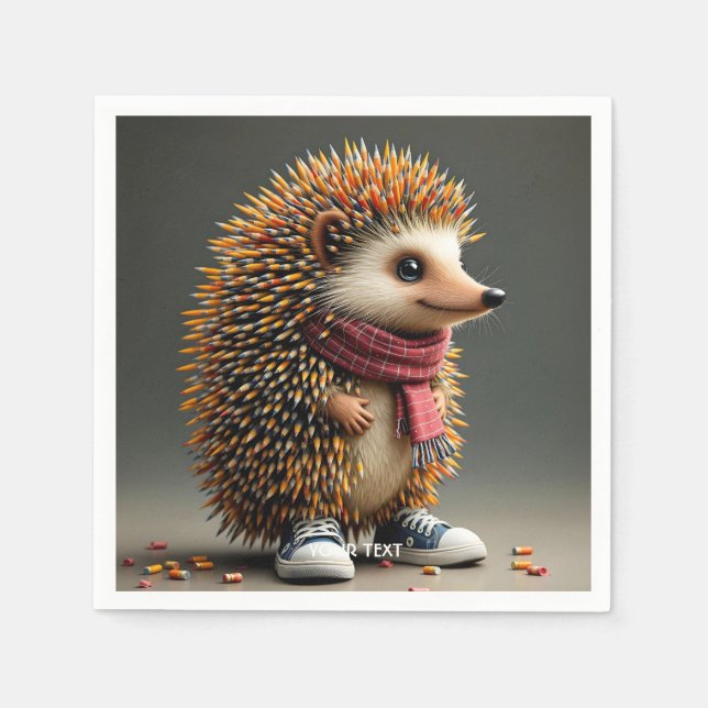 Fantasy Cute Hedgehog Vassa Nål Pappersservett (Framsidan)