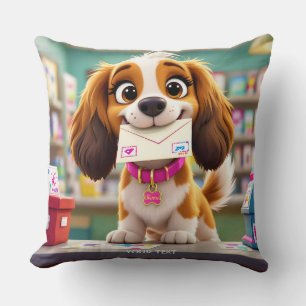 Fantasy Cute Hund Post Brev Kudde