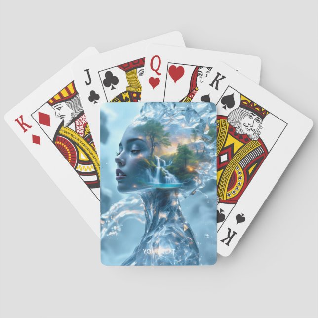 Fantasy Cute Ice Girl Casinokort (Baksidan)