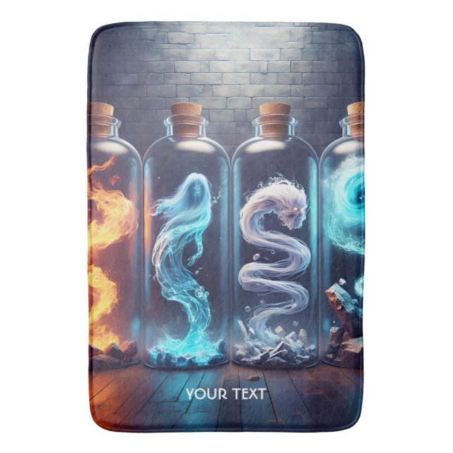 Fantasy Cute Inslag Glass Flaskor Badrumsmatta (Framsidan (Vertikal))