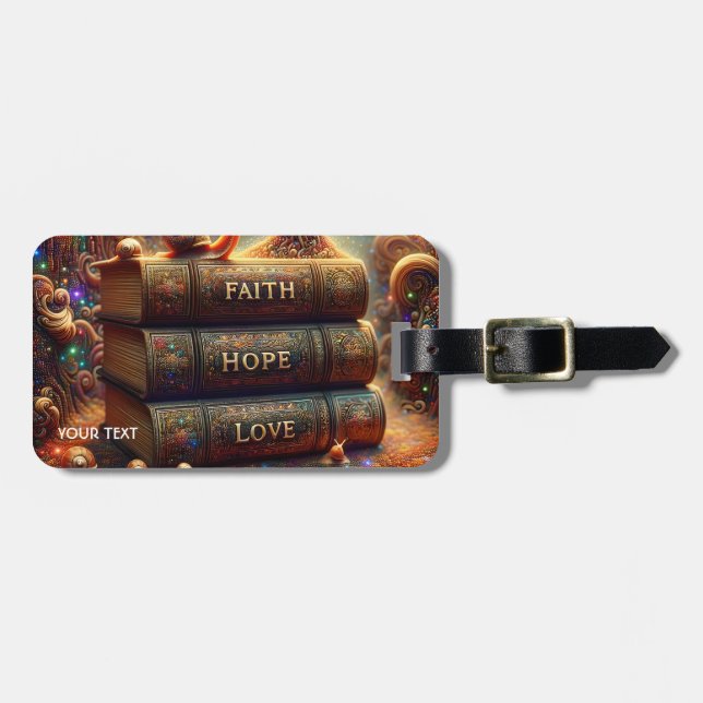 Fantasy Cute Kärlek Faith Hope Bagagebricka (Horisontell Framsida)