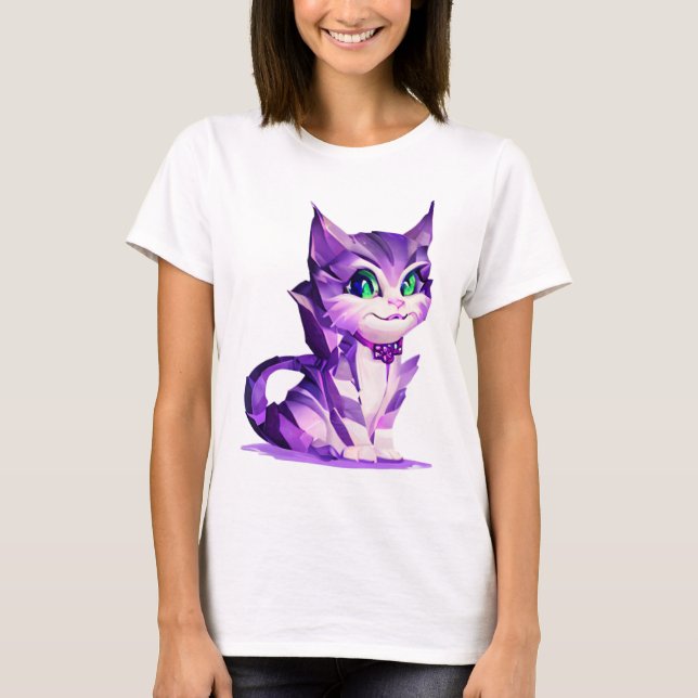Fantasy Cute Kawaii baby Cheshire kattunge T Shirt (Framsida)