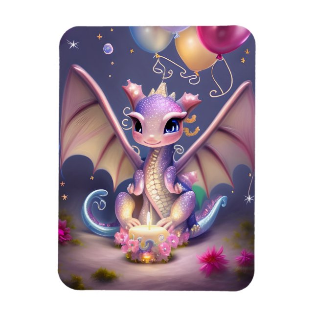 Fantasy Cute Kawaii baby draon Magnet (Vertikal)