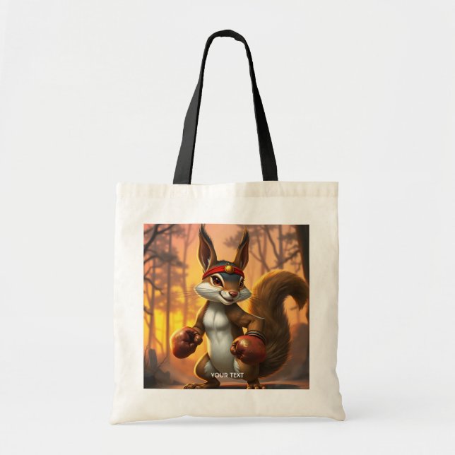 Fantasy Cute Kickboxer Squirrel Forest Tygkasse (Framsidan)