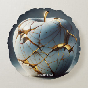Fantasy Cute Kintsugi Porcelain Apple Rund Kudde