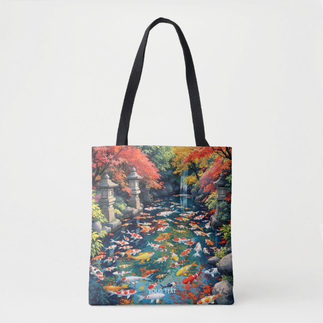 Fantasy Cute Koi Fish Pond Tygkasse (Framsida)