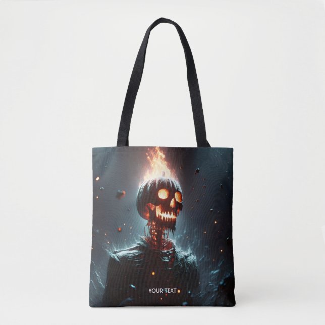 Fantasy Cute Lantern Pumpkin Halloween Tygkasse (Framsida)