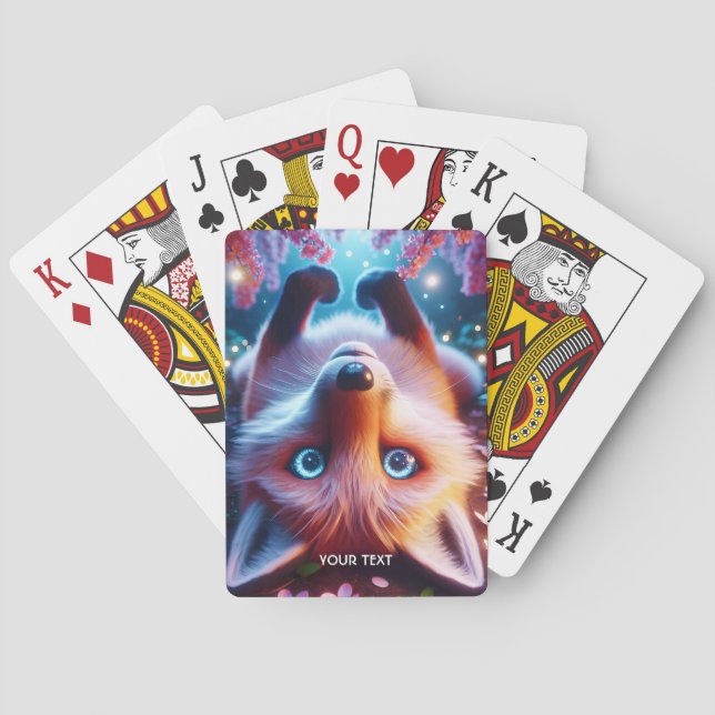 Fantasy Cute Lay Spelning Fox Casinokort (Baksidan)