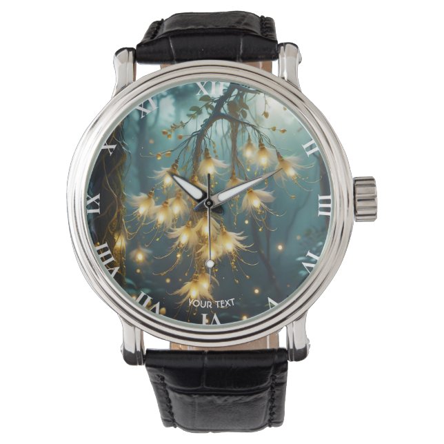 Fantasy Cute Light Träd Flowers Armbandsur (Framsida)