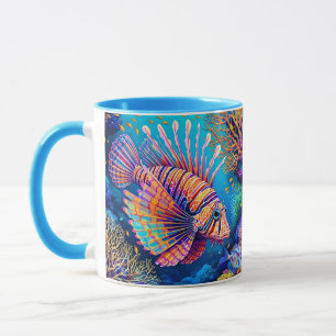 Fantasy Cute Lionfish Coral Reef Mugg