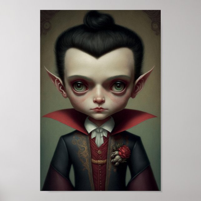 Fantasy Cute Little Vampire Boy Poster (Framsidan)