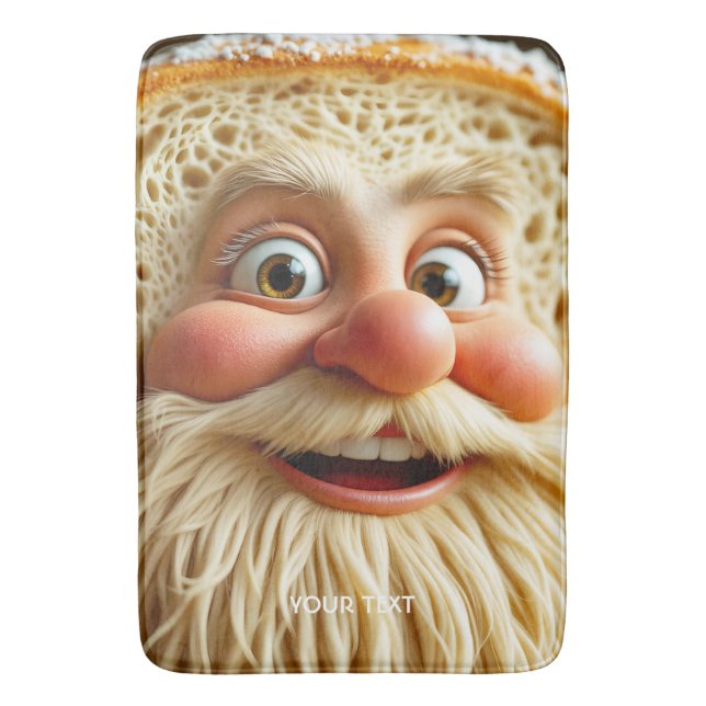 Fantasy Cute Loaf Bread Beard Badrumsmatta (Framsidan (Vertikal))