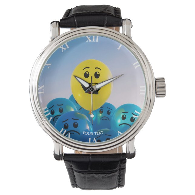 Fantasy Cute Lycklig och Ledsen Armbandsur (Framsida)