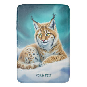 Fantasy Cute Lynx Unge Winter Badrumsmatta