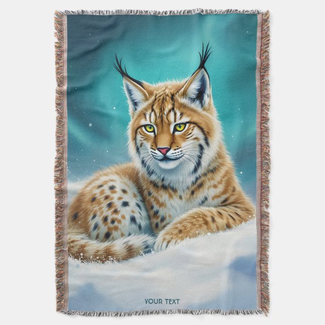 Fantasy Cute Lynx Unge Winter Filt (Framsidan Vertikal)