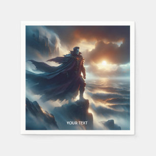 Fantasy Cute Man Night Sea Pappersservett