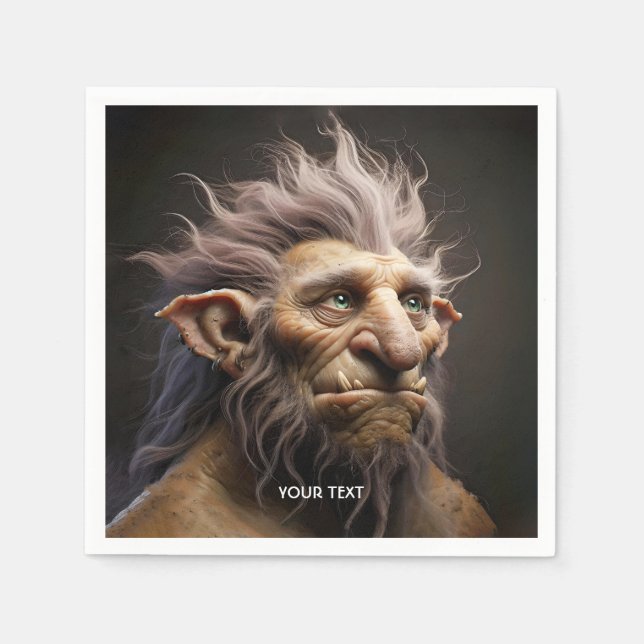Fantasy Cute Mountain Mythical Creature Pappersservett (Framsidan)