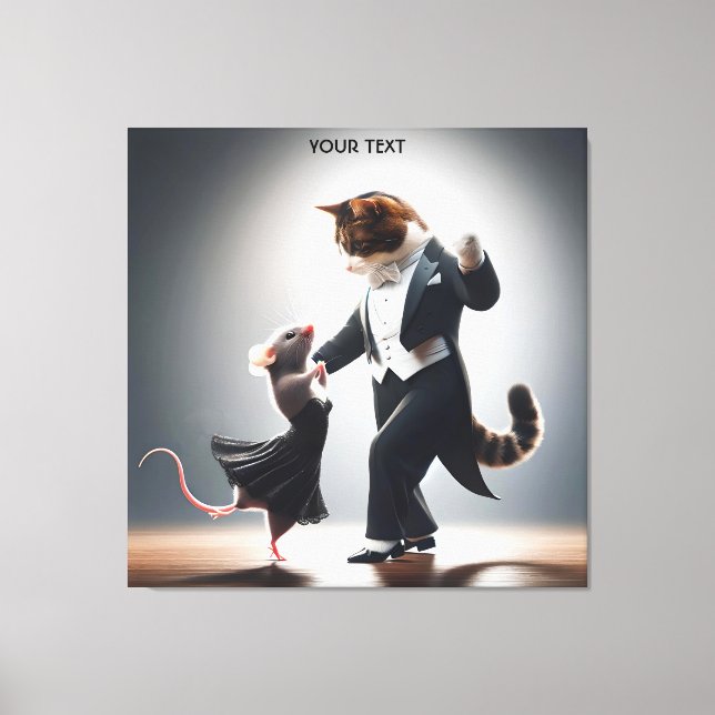 Fantasy Cute Mouse Tango Canvastryck (Framsida)