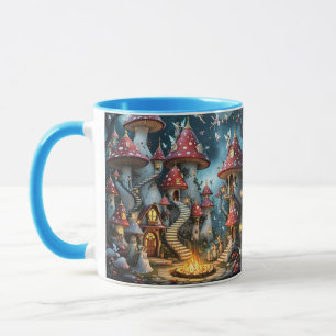 Fantasy Cute Mushroom Forest Realm Mugg