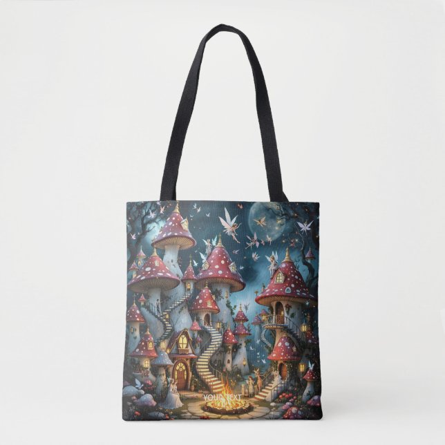 Fantasy Cute Mushroom Forest Realm Tygkasse (Framsida)
