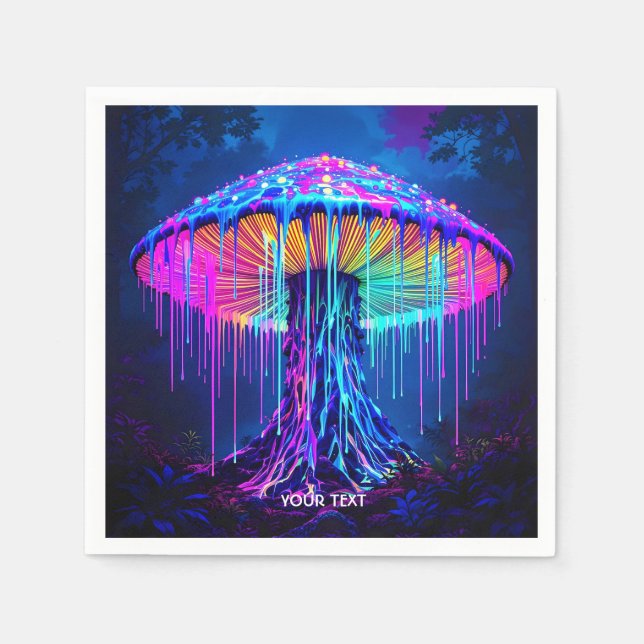 Fantasy Cute Mushroom Surreal Forest Pappersservett (Framsidan)