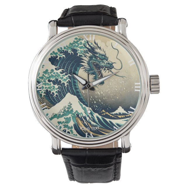 Fantasy Cute Mythical Japansk Dragon Armbandsur (Framsida)