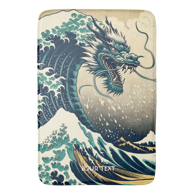 Fantasy Cute Mythical Japansk Dragon Badrumsmatta (Framsidan (Vertikal))