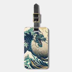 Fantasy Cute Mythical Japansk Dragon Bagagebricka