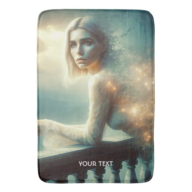 Fantasy Cute Night Girl Sadness Badrumsmatta (Framsidan (Vertikal))