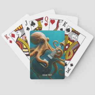 Fantasy Cute Octopus Spelar Guitar Casinokort