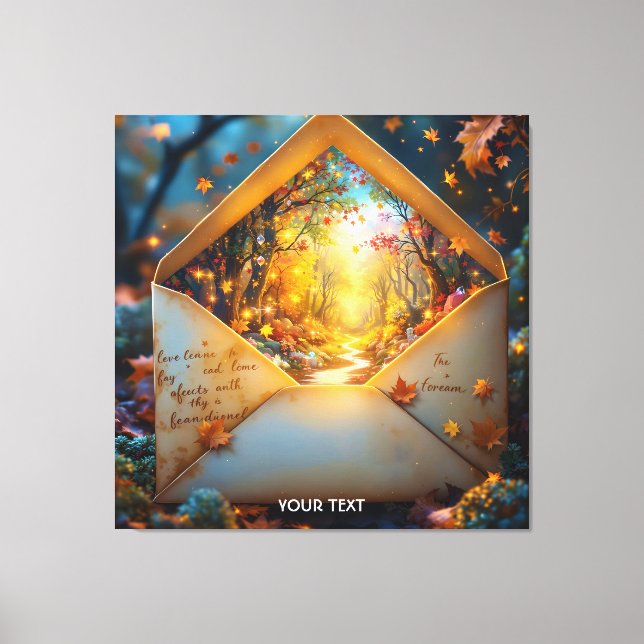 Fantasy Cute Old Autumn-kuvert Canvastryck (Framsida)