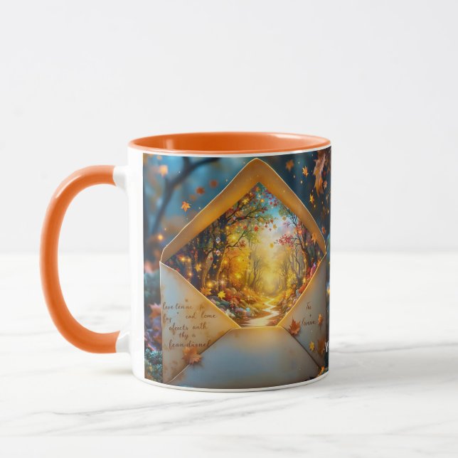 Fantasy Cute Old Autumn-kuvert Mugg (Vänster)