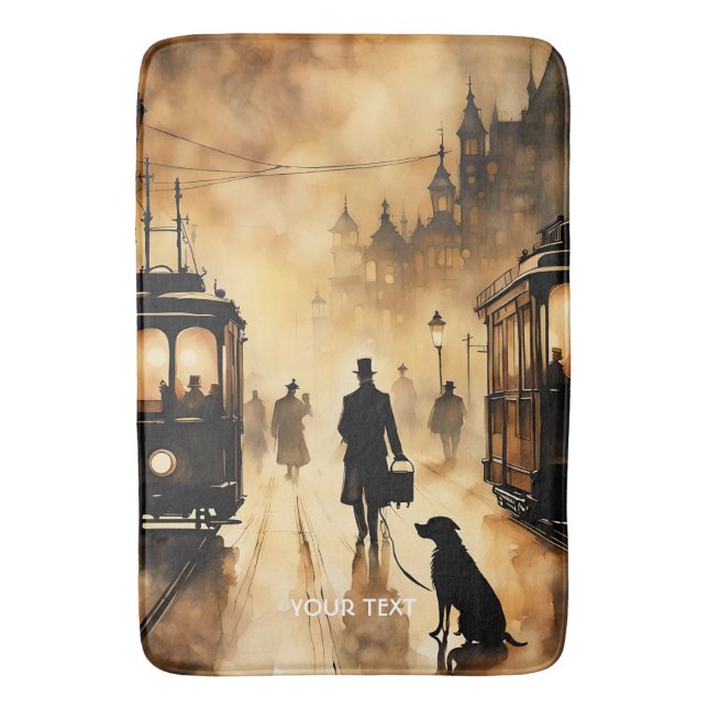 Fantasy Cute Old London Evening Badrumsmatta (Framsidan (Vertikal))