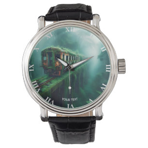 Fantasy Cute Old Past Tåg Armbandsur