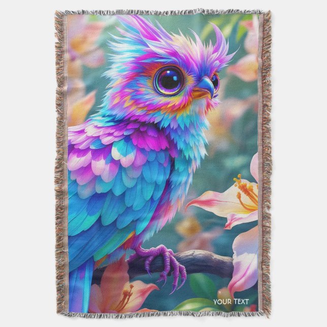 Fantasy Cute Orchid Exotic Bird Filt (Framsidan Vertikal)
