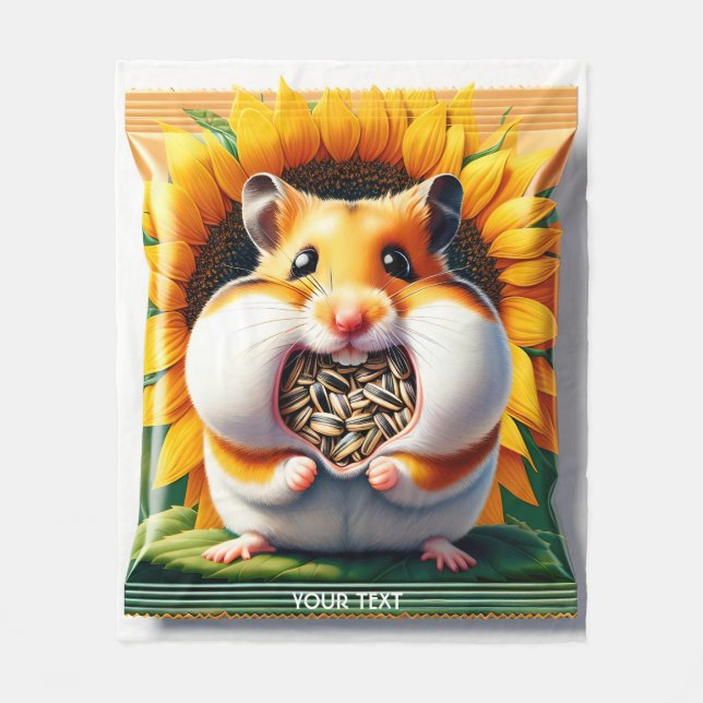Fantasy Cute Packet Seeds Hamster Fleecefilt (Framsidan)