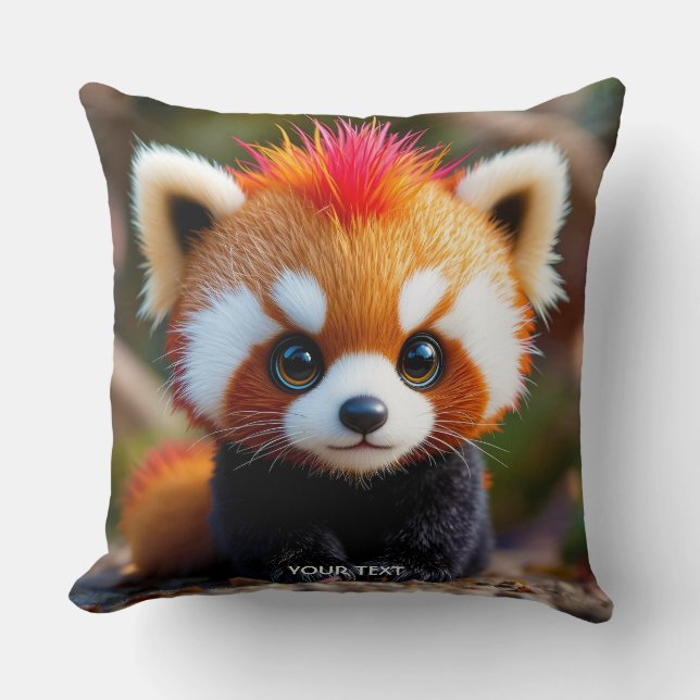 Fantasy Cute Panda Red Hai Kudde (Framsida)